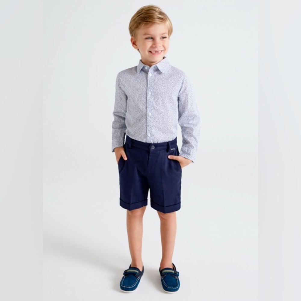 Size 7 Boys Mayoral Dark Blue Kids Shorts